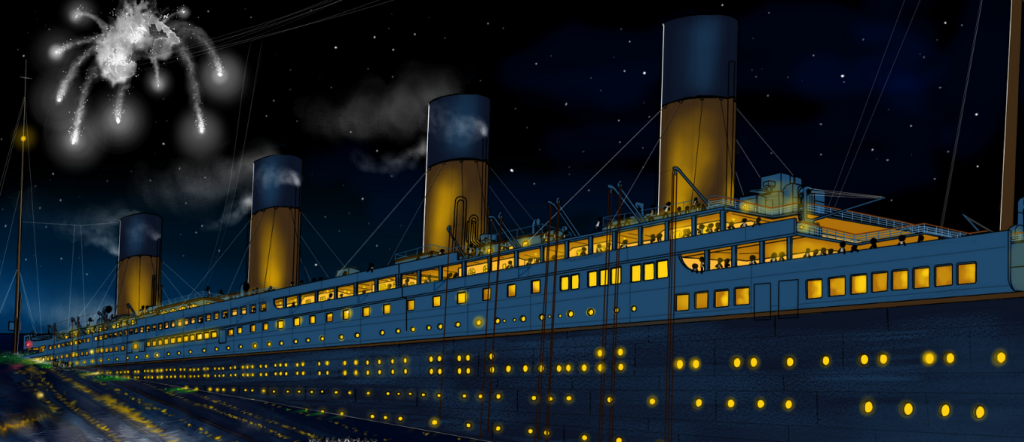 The RMS Titanic In Night